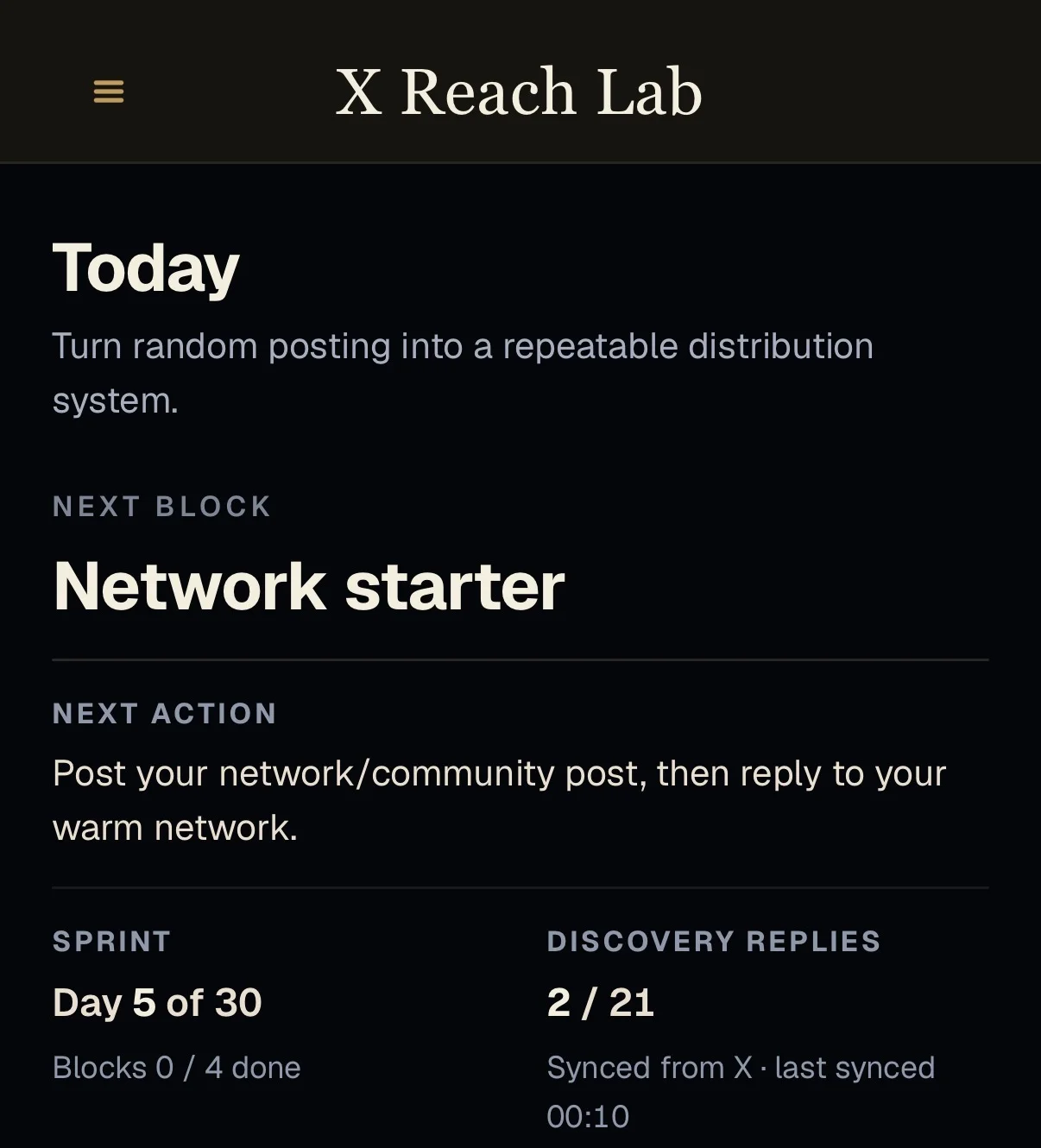 X Reach Lab screenshot 1