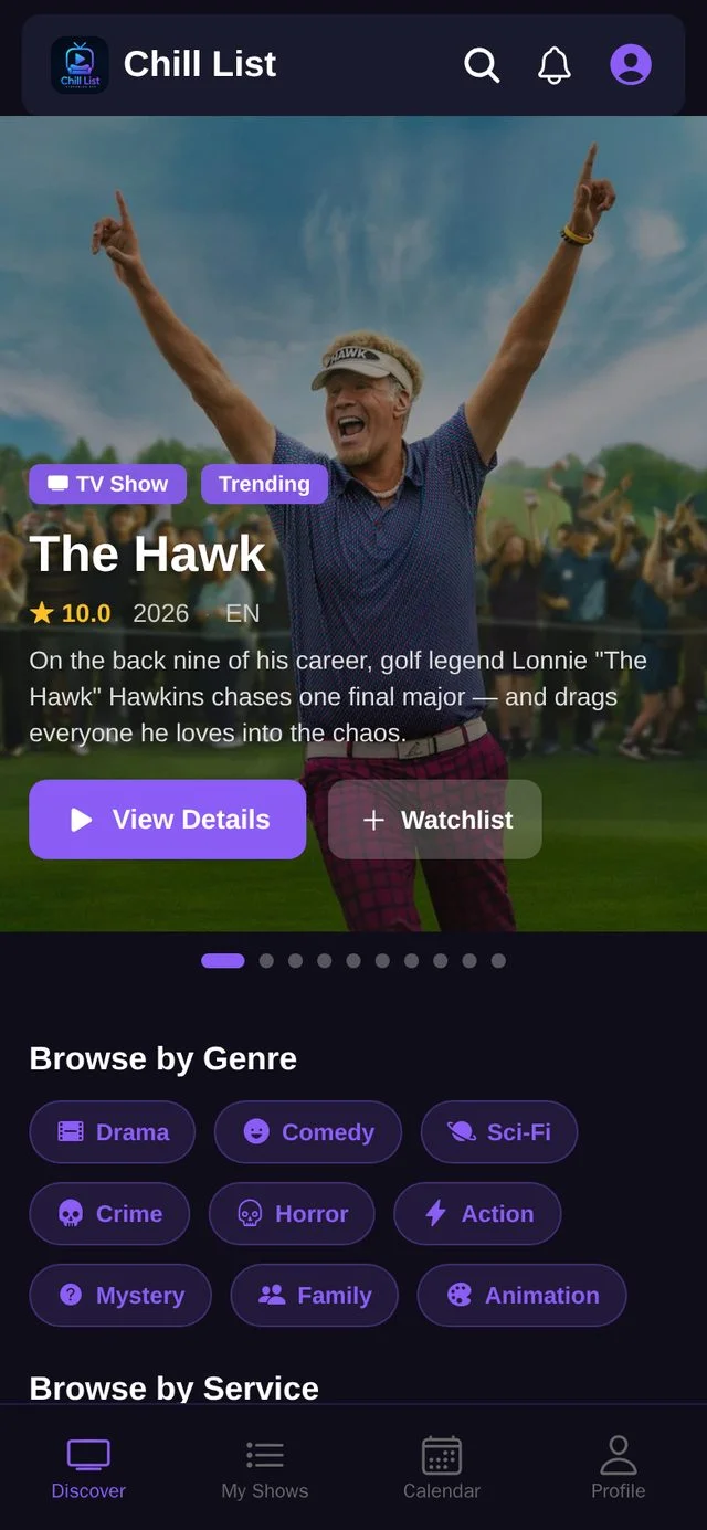 Chill List Tv Tracking screenshot 1