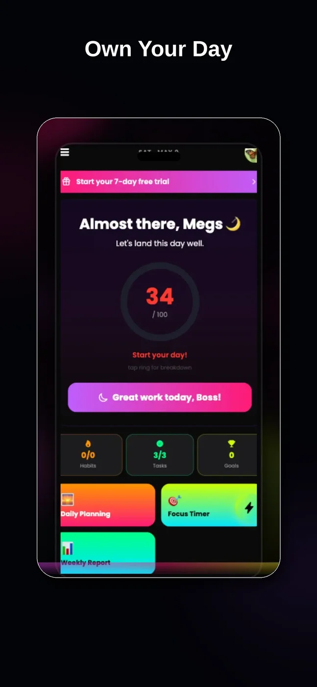Ultimate Boss: Productivity Mobile Application screenshot 1