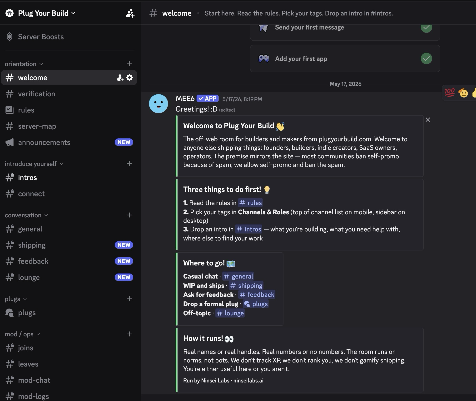Plug Your Build Discord screenshot 1